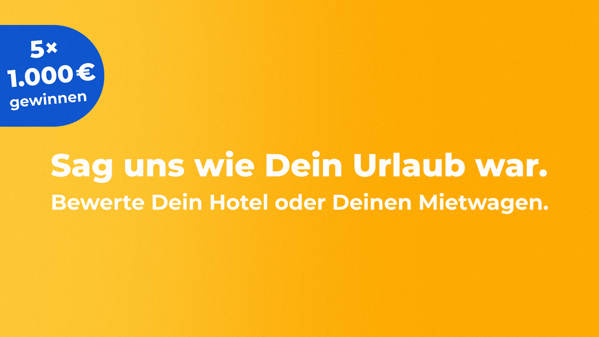 mit HolidayCheck 1 von 5 Reisegutscheinen