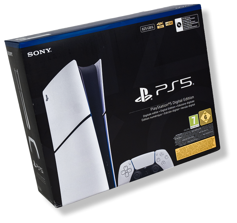 Eine Playstation 5, einen Sony Bluetooth-Lautsprecher und eine Air Up Flasche