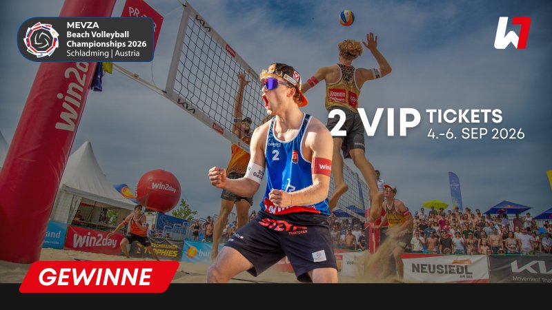 1x2 VIP-Tickets für den Premium Beachclub bei den MEZVA Beachvolleyball Championships 2026 in Schladming