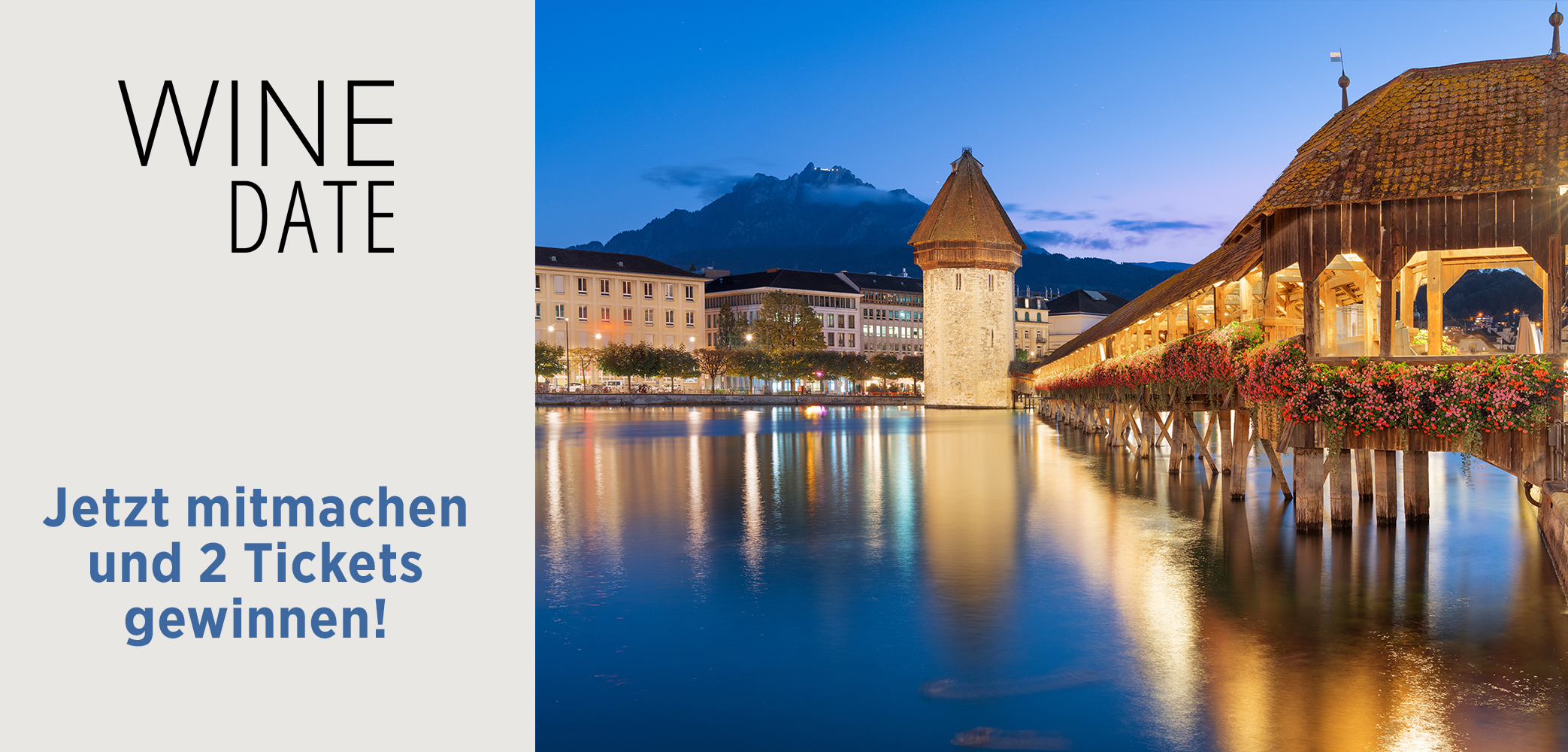 wir 10 × 2 Tickets für die WINE DATE Luzern