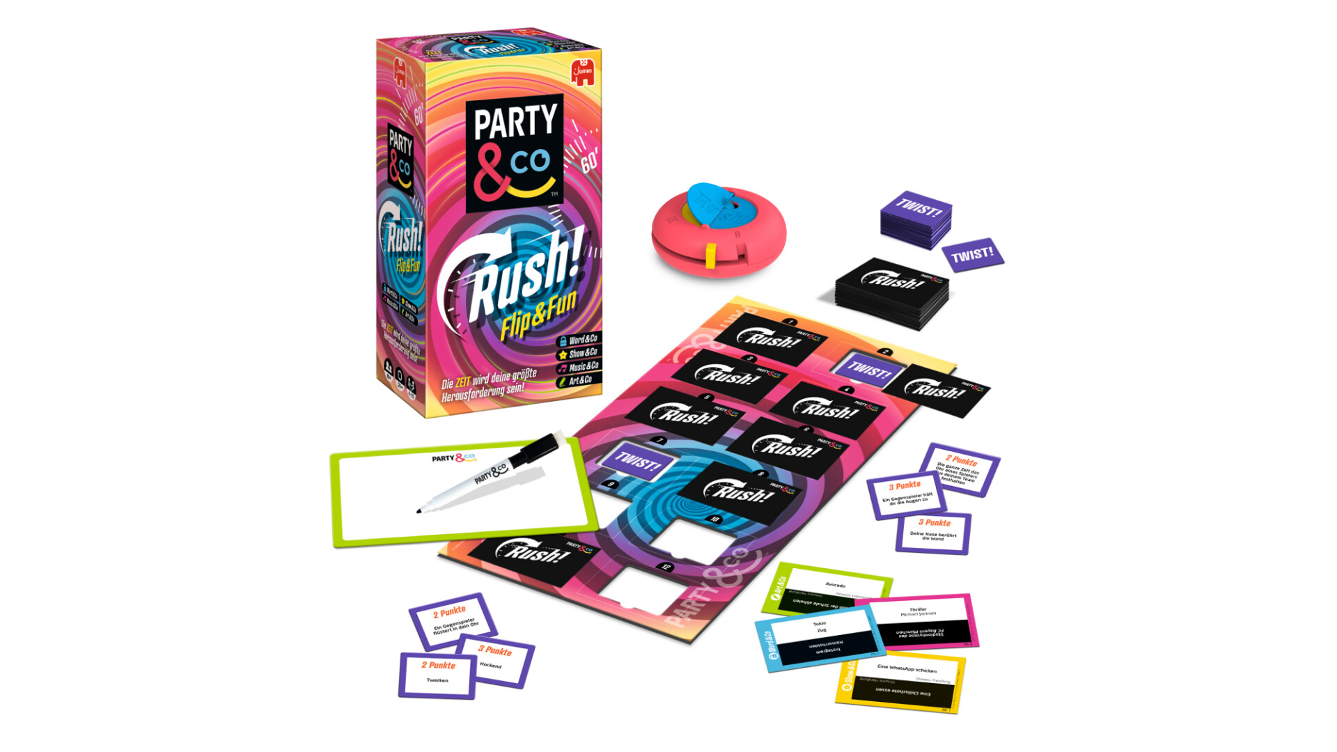das Spiel „Party & Co Rush!“ von Jumbo